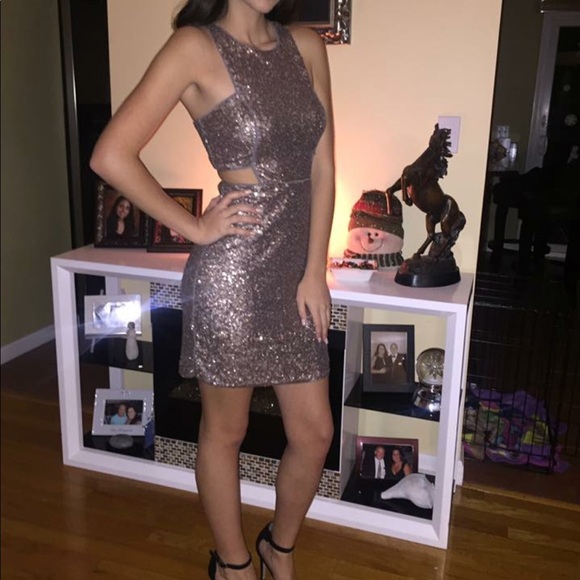 Express Dresses & Skirts - Juniors Express Gold Dress